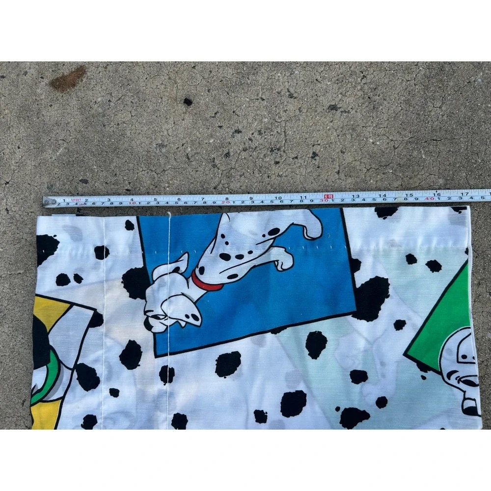 2 Disney 101 Dalmatians Valance (84x17) White Vintage 90s Puppy Print Unisex